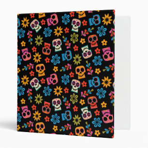 Classeur Disney Pixar Coco Crâne de sucre et motif floral