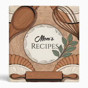 Classeur Disposition de recette de cuisine rustique de mama