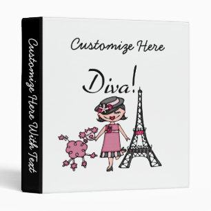 Classeur Diva de cheveux noirs