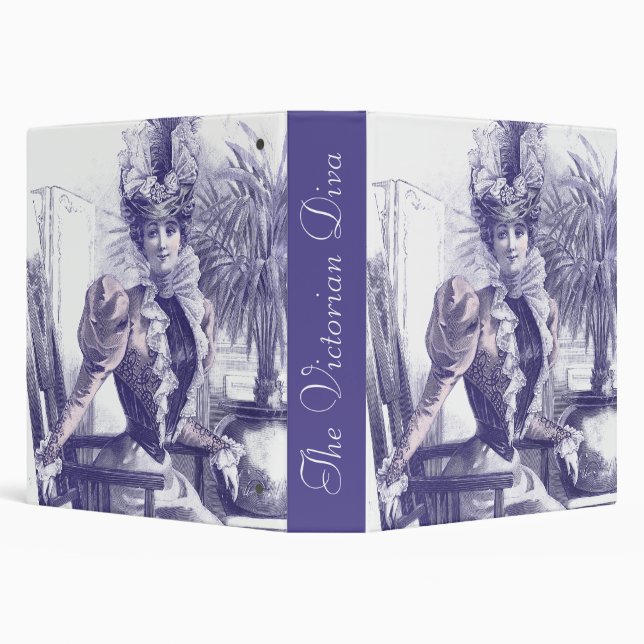 Classeur Diva victorienne - carnet antique de plat de mode (Arrière-plan)