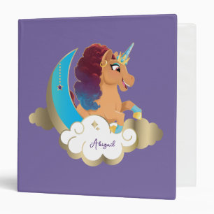 Classeur Divine la licorne Lune et nuages