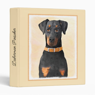 Classeur Doberman Pinscher Peinture non découpée Art origin