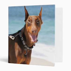 Classeur Dobermann - rouge - le mauvais à l'os