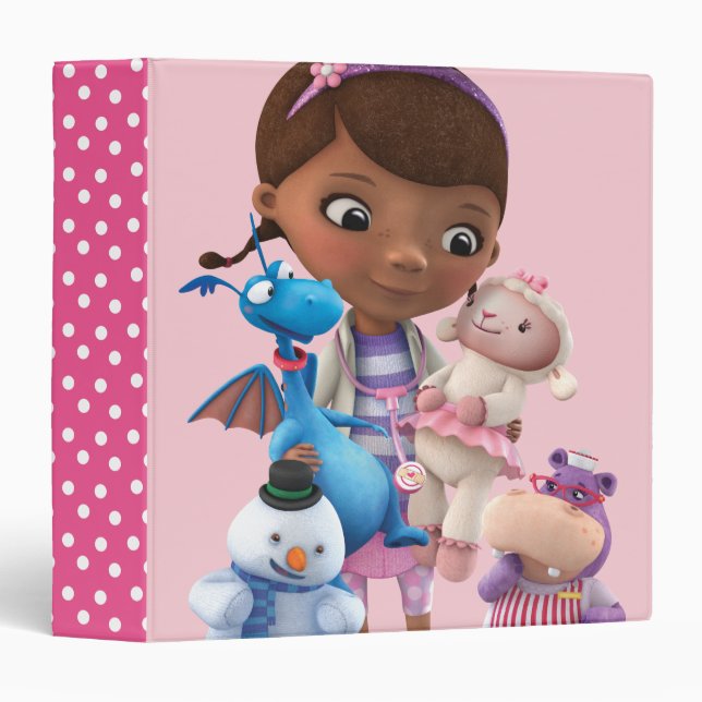Classeur Doc McStuffins et ses amis animaux (Devant/Côté)