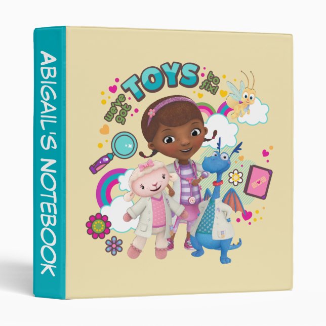 Classeur Doc McStuffins | Nous avons des jouets à réparer (Devant/Côté)
