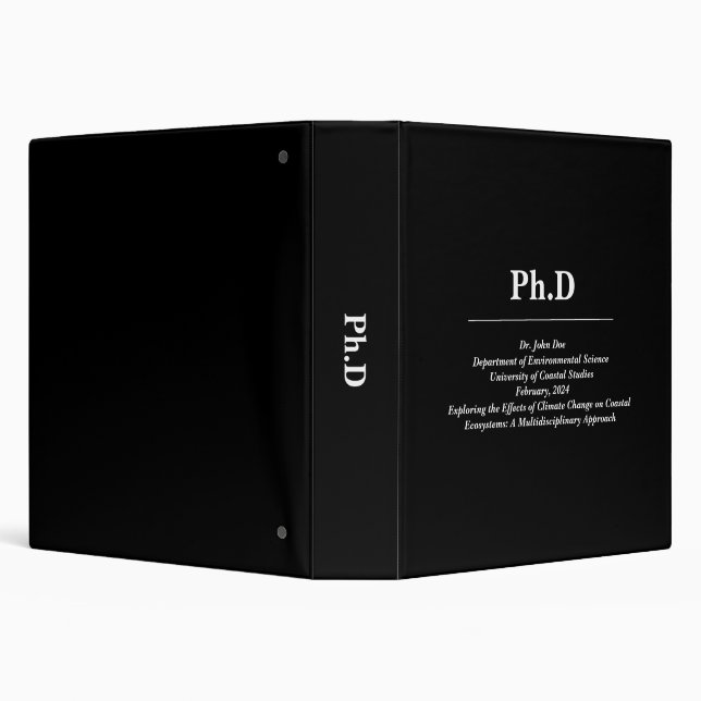 Classeur Doctorat ou doctorat noir sur mesure (Arrière-plan)