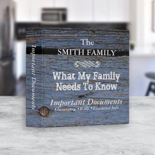 Classeur Documents de famille importants ・ personnalisés