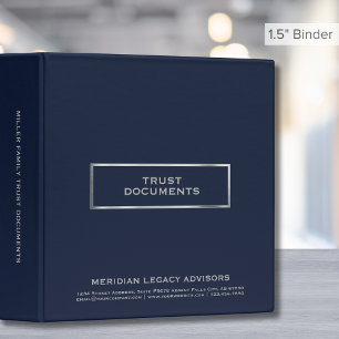 Classeur Documents de la marine Blue and Silver Trust