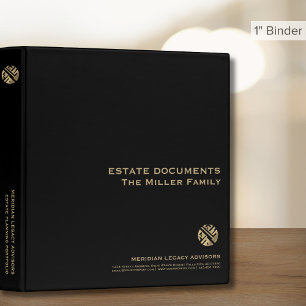 Classeur Documents de planification immobilière Black Gold