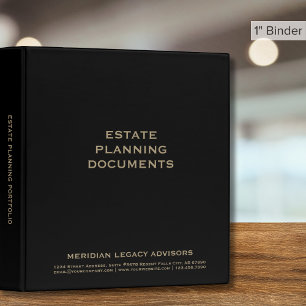 Classeur Documents de planification successorale Black and