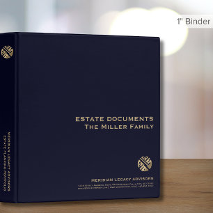 Classeur Documents de planification successorale Navy Blue