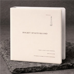 Classeur Documents de souvenir de baptême minimaliste