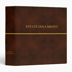 Classeur Documents de succession - Look en cuir Brown Gol