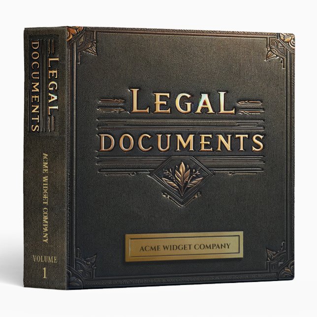 Classeur Documents juridiques (Devant/Côté)