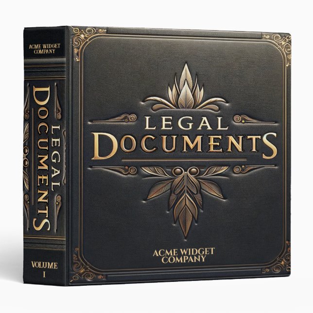 Classeur Documents juridiques (Devant/Côté)
