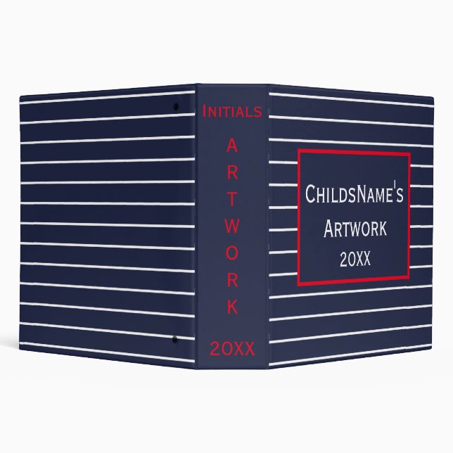 Classeur d'oeuvres d'art rayées pour enfants (Arrière-plan)