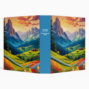 Classeur Dolomites de style vintage Italie Travel Art