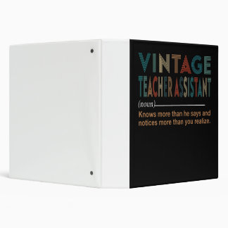 Classeur Don de l'enseignant | Assistant enseignant Vintage