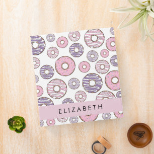 Classeur Donuts Roses, Donuts Violets, Saupoudrages, Votre