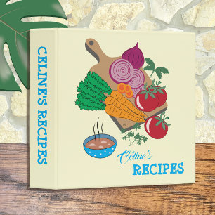 Classeur Doodle de légumes Reliure de recettes de cuisine