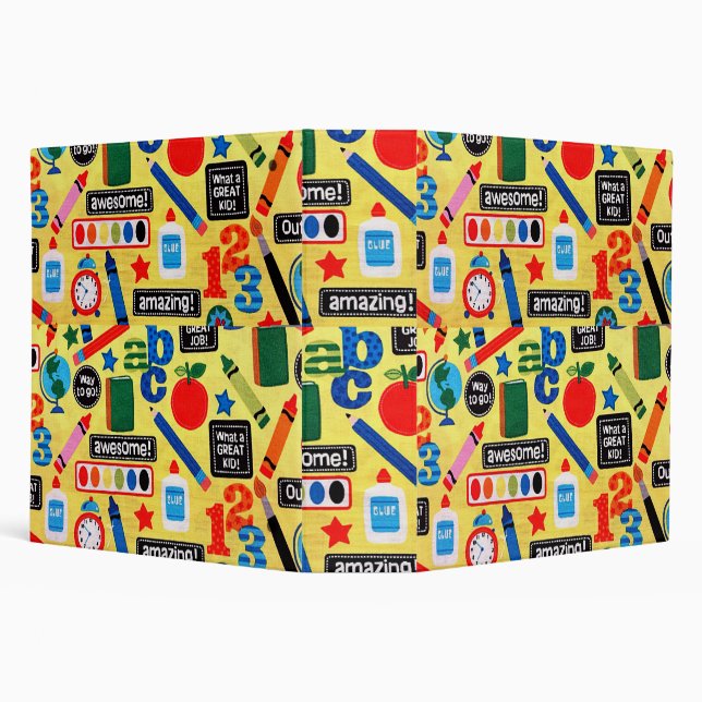 Classeur Doodle préscolaire Enseignant d'art Bonne fin d'an (Arrière-plan)