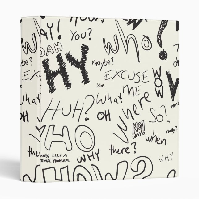 Classeur Doodles de questions (Devant/Côté)