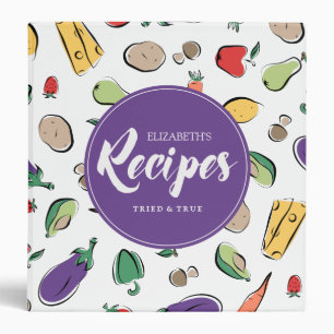 Classeur Doodles d'ingrédients alimentaires Recettes