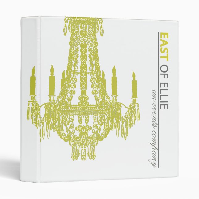 Classeur Dossier contemporain de wedding planner (Devant/Côté)