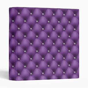 Classeur Dossier de luxe FAUX en cuir violet diamante