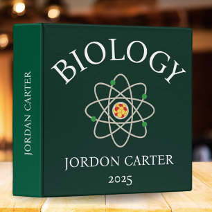 Classeur Dossier de nom de la biologie foncée personnalisée