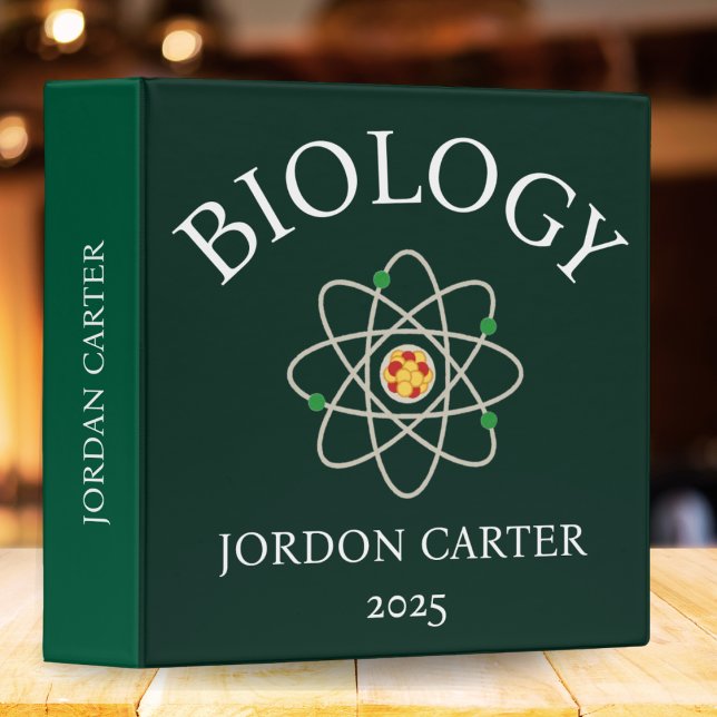 Classeur Dossier de nom de la biologie foncée personnalisée (Créateur téléchargé)
