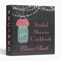Dossier de recette Mason Jar Pink Fleur Chalkboard