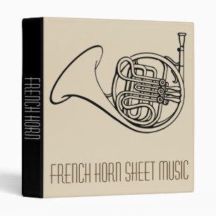 Classeur Dossier étudiant en musique française Horn Sheet