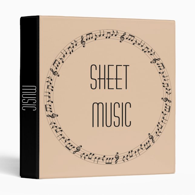 Classeur Dossier étudiant Sheet Music (Devant/Côté)