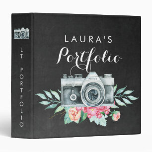 Classeur Dossier floral de photographie d'appareil-photo