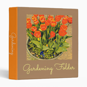Classeur dossier jardinage fleurs tulipe