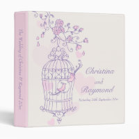 Dossier mariage rose violet de cage Inséparables
