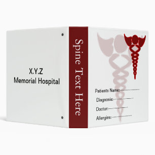 Classeur dossier médical du patient rouge