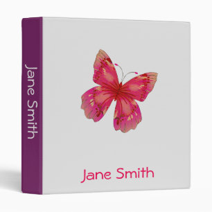 Classeur Dossier mignon girly d'étudiant en art de papillon