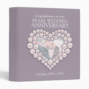 Classeur Dossier photo Pearl 30e anniversaire mariage