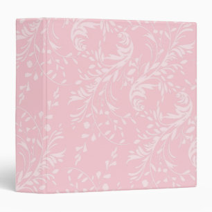Classeur Dossier rose fleur sauvage damask pattern