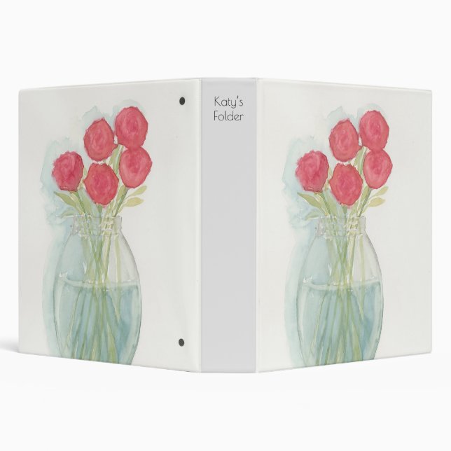 Classeur Dossier rose personnalisable (Arrière-plan)