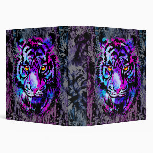 Classeur Dossier Tigre Bleu - Face Tiger Violet
