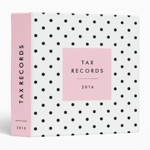 Classeur Dossiers fiscaux Polka Dot Pink