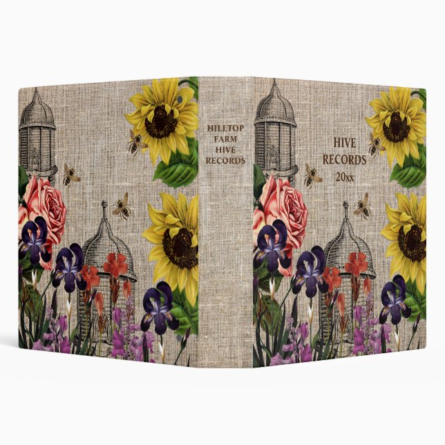 Classeur Dossiers vintages d'apiculture florale (Arrière-plan)