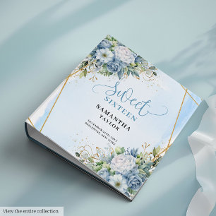 Classeur Douce Bohème Bleu Clair Beige Floral Sweet Seize