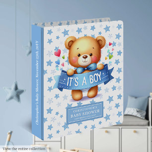 Classeur Douce C'est un garçon ours en peluche baby shower