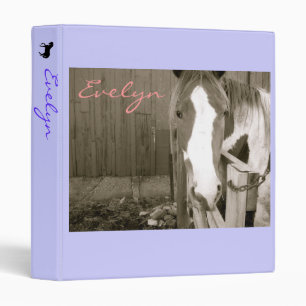 Classeur doux de cheval de fille