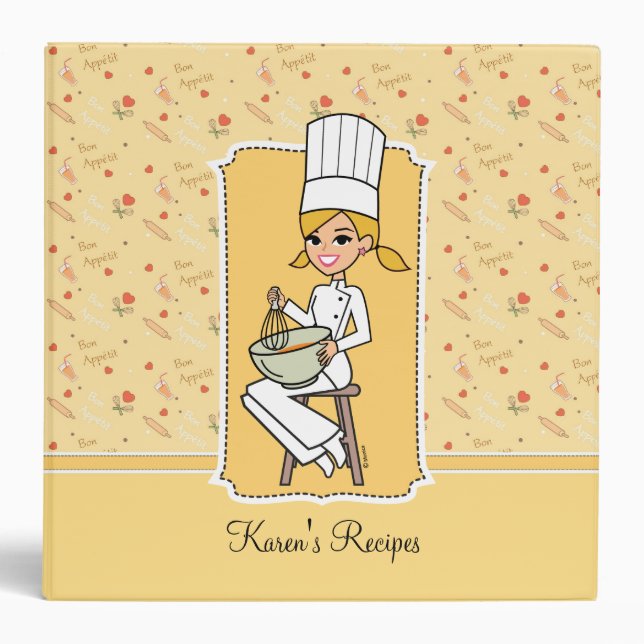 Classeur doux de recette de cuisinier de novice (Devant)