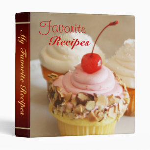 Classeur doux de recette de désert de petit gâteau